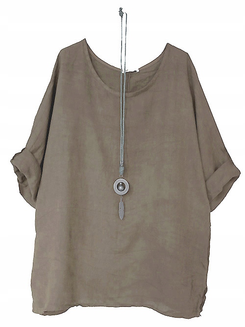 

Bluzka Tunika Len Premium WISIOR40 40 42 44 Italy*