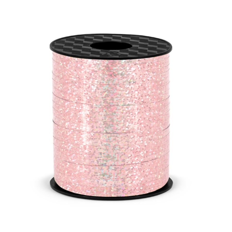 

Wstążka Do Balonów Holograficzna Rose Gold 225M