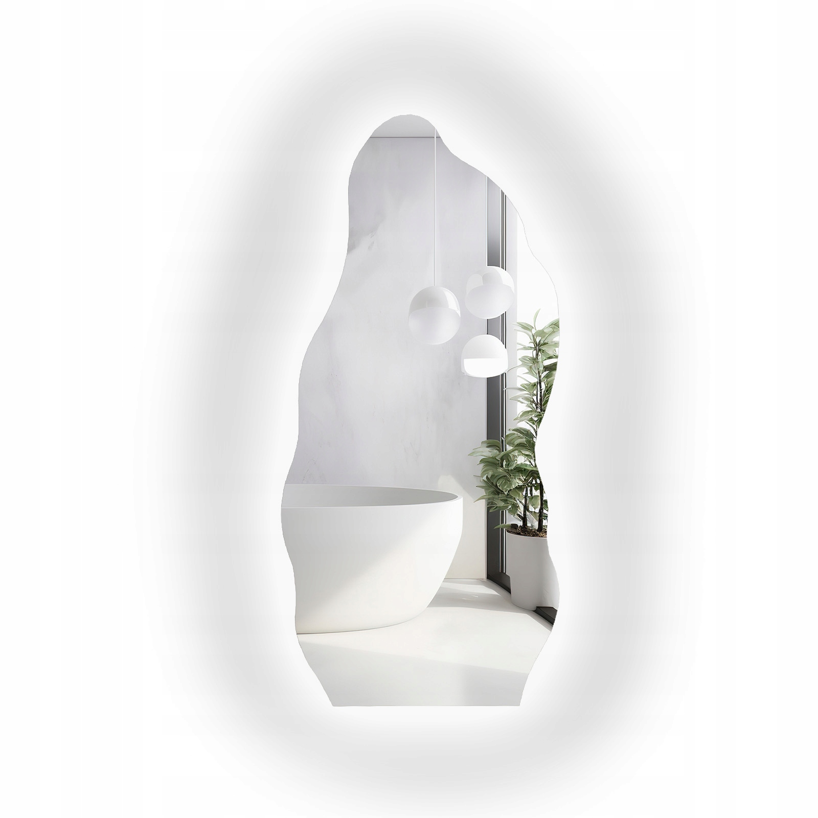 Zrcadlo nepravidelného tvaru Auro II s Led podsvícením 60x130
