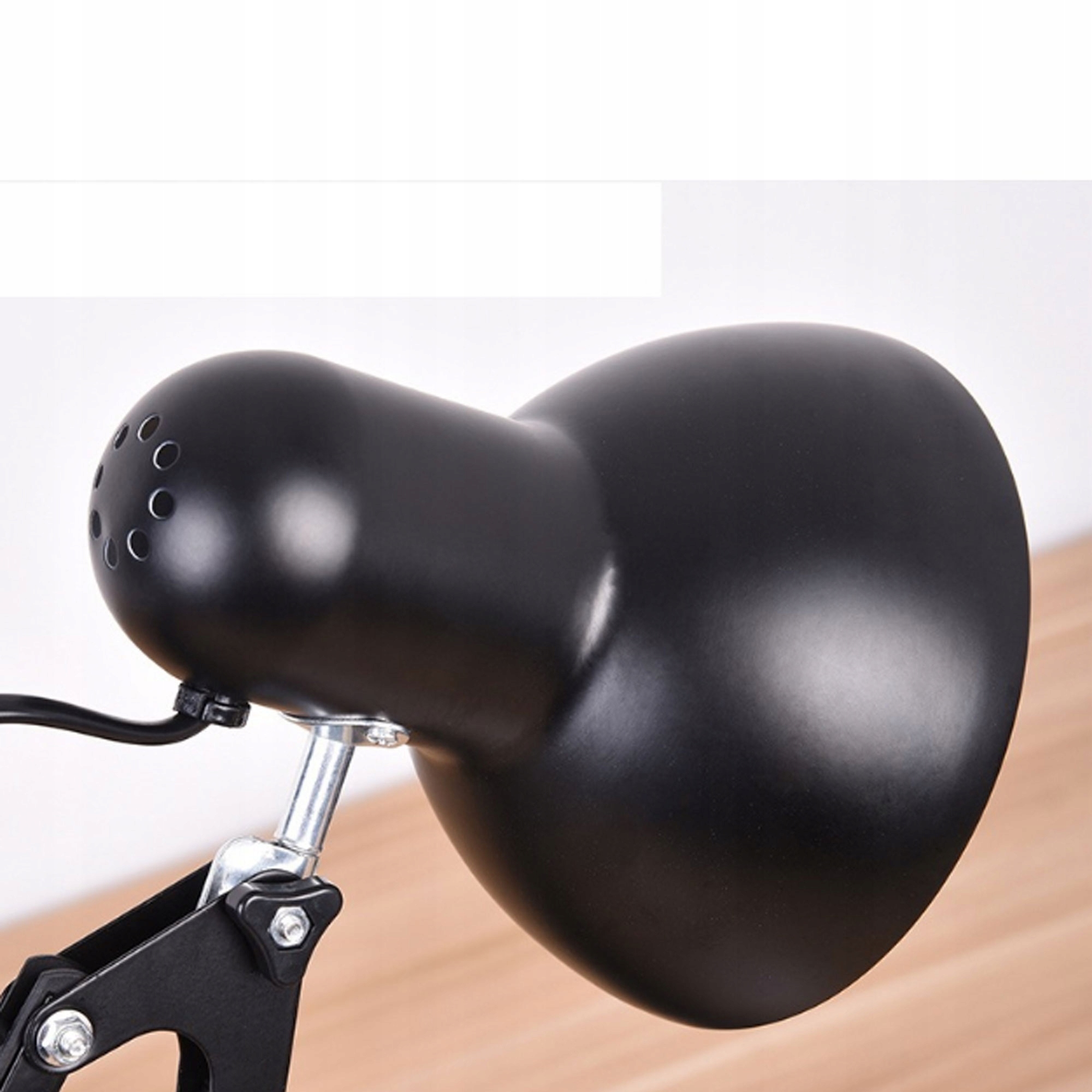 LAMPKA BIURKOWA SZKOLNA LAMPA NOCNA KREŚLARSKA 2w1 Kolor czarny