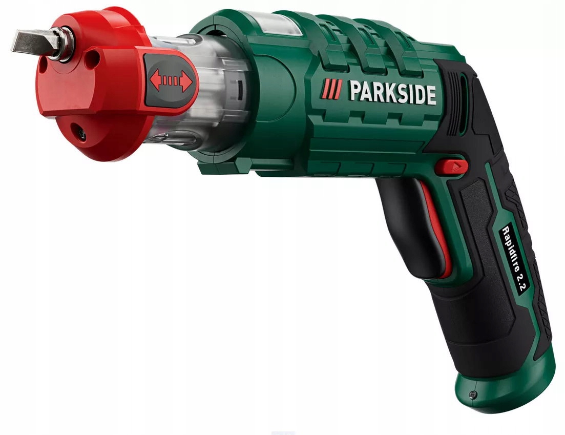 Parkside Akumulatorowy wkrętak z wymiennymi bitami 4V Rapidfire 2.2