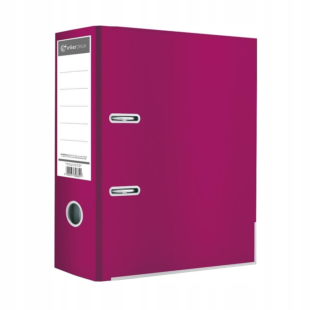 FUKSJOWY SEGREGATOR Biurowy A4/75K FOLIA Błyszcząca POJEMNY SEGREGATOR