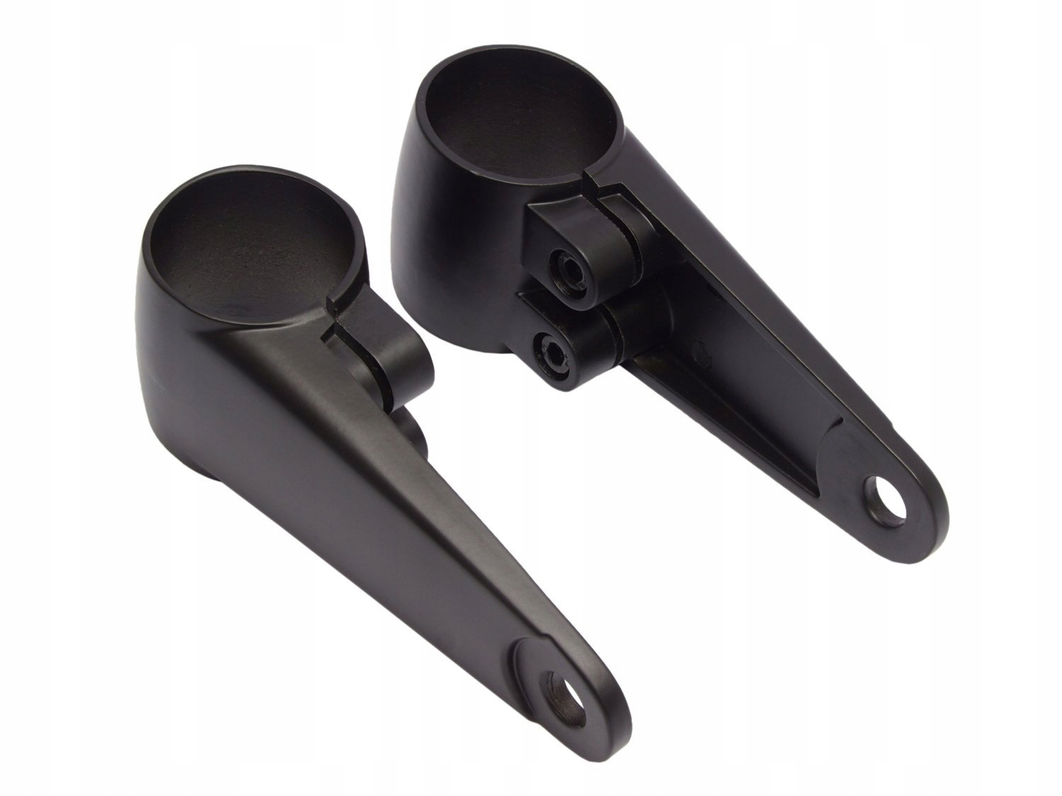 Mocowanie uchwyty lampy custom cafe 35 39 41 mm Part number stelaze przod czarne HU2