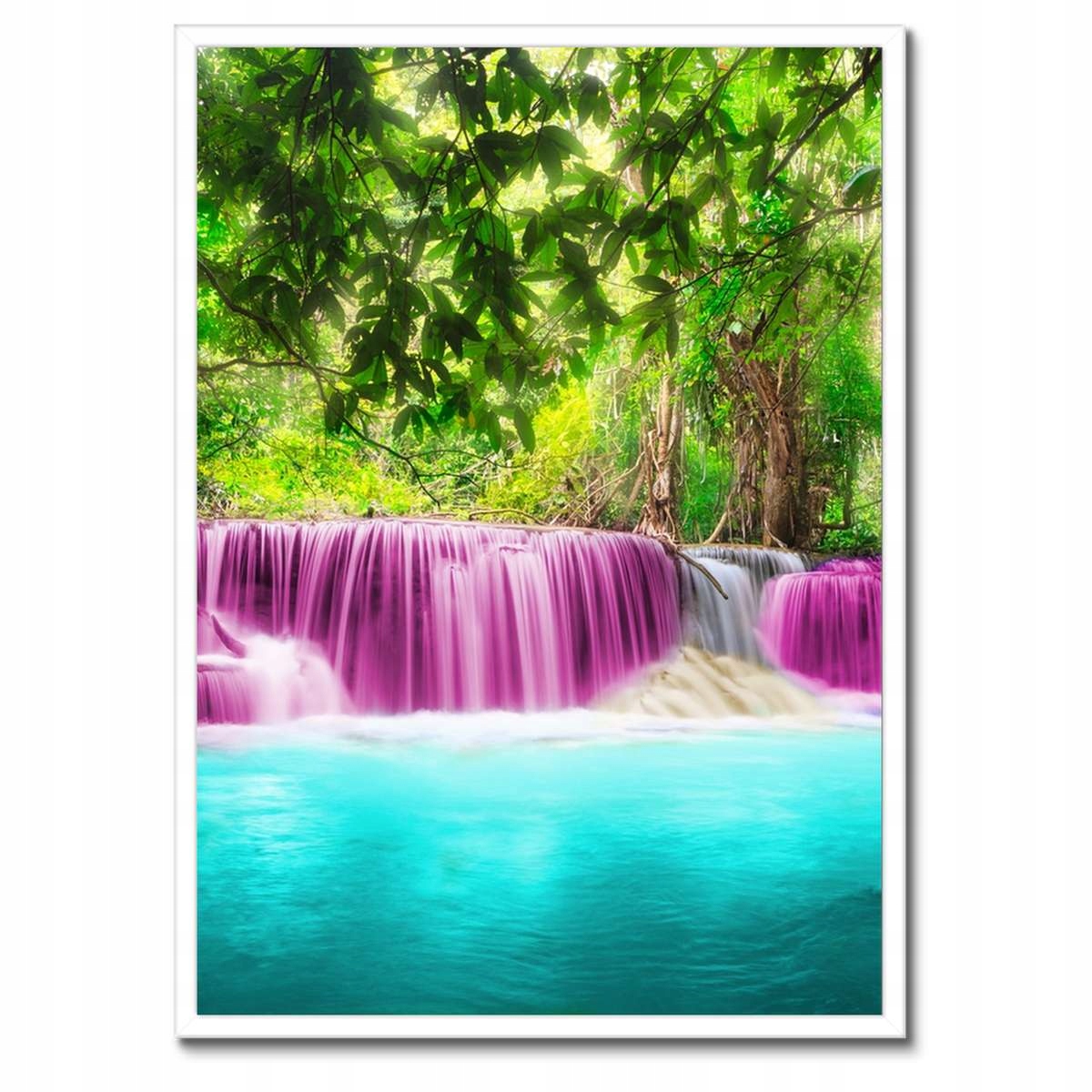 Plakáty v rámu 50x70 Barevná krajina Vodopád