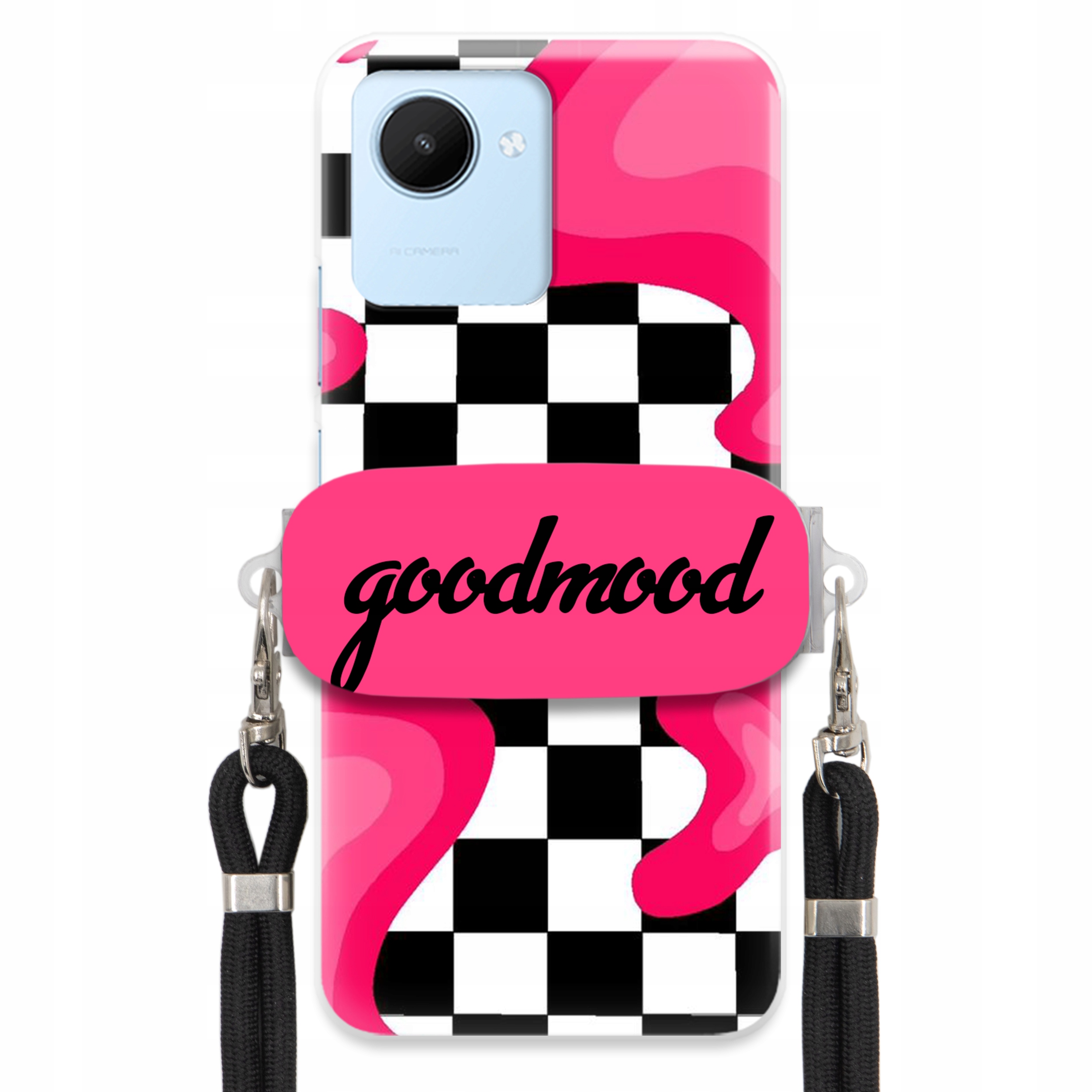 Puzdro Na Realme C30 Sada Case Držiak Vodítko Čierne Pre Teenagerov Splash