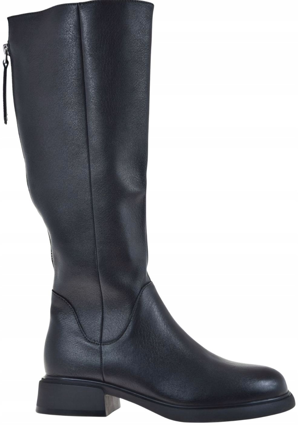 Elegantní dámské kožené kozačky S.Barski JC62-1036 černé kozačky VEL.36