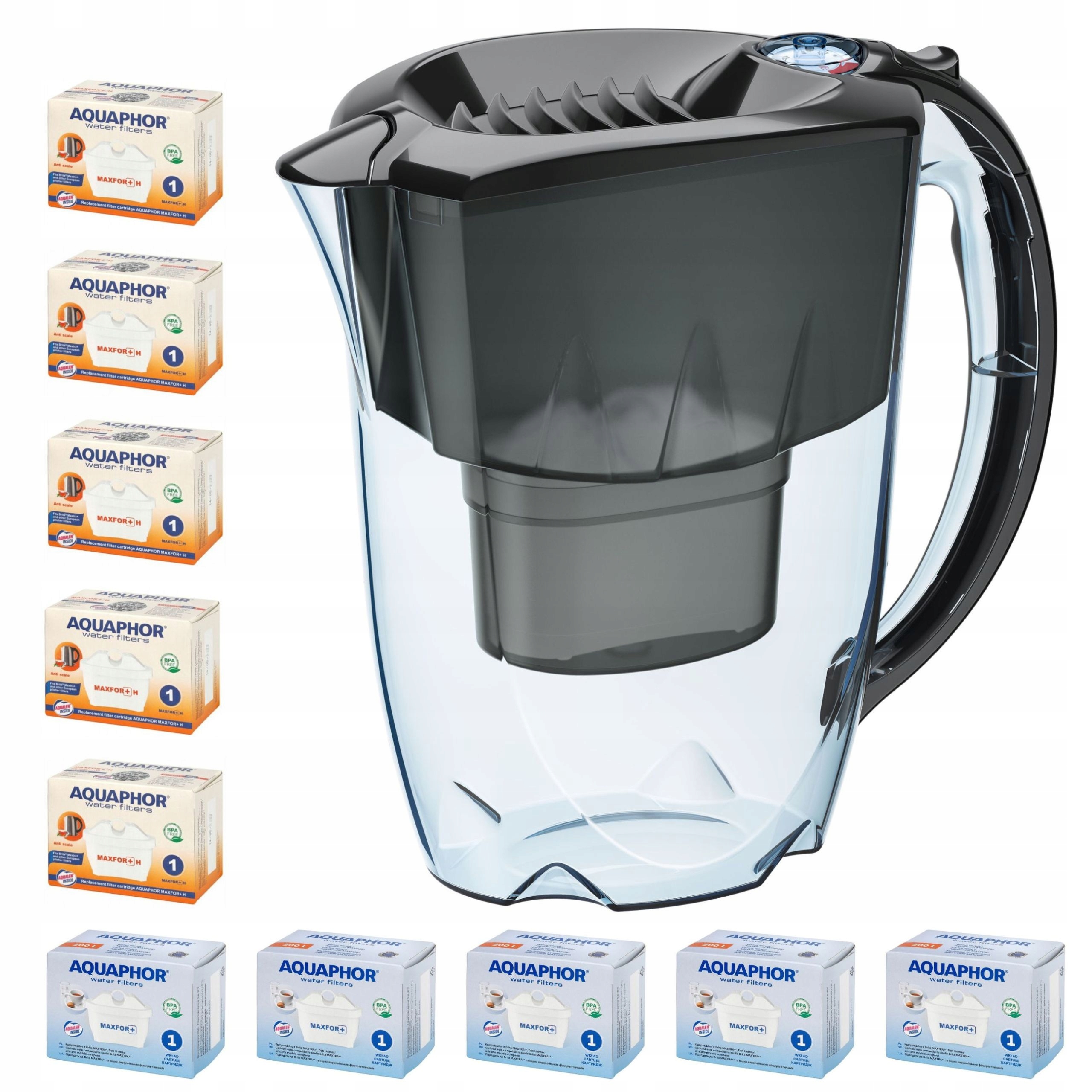 Džbán Aquaphor Amethyst černý 10 náplní Maxfor Plus (5 5H)