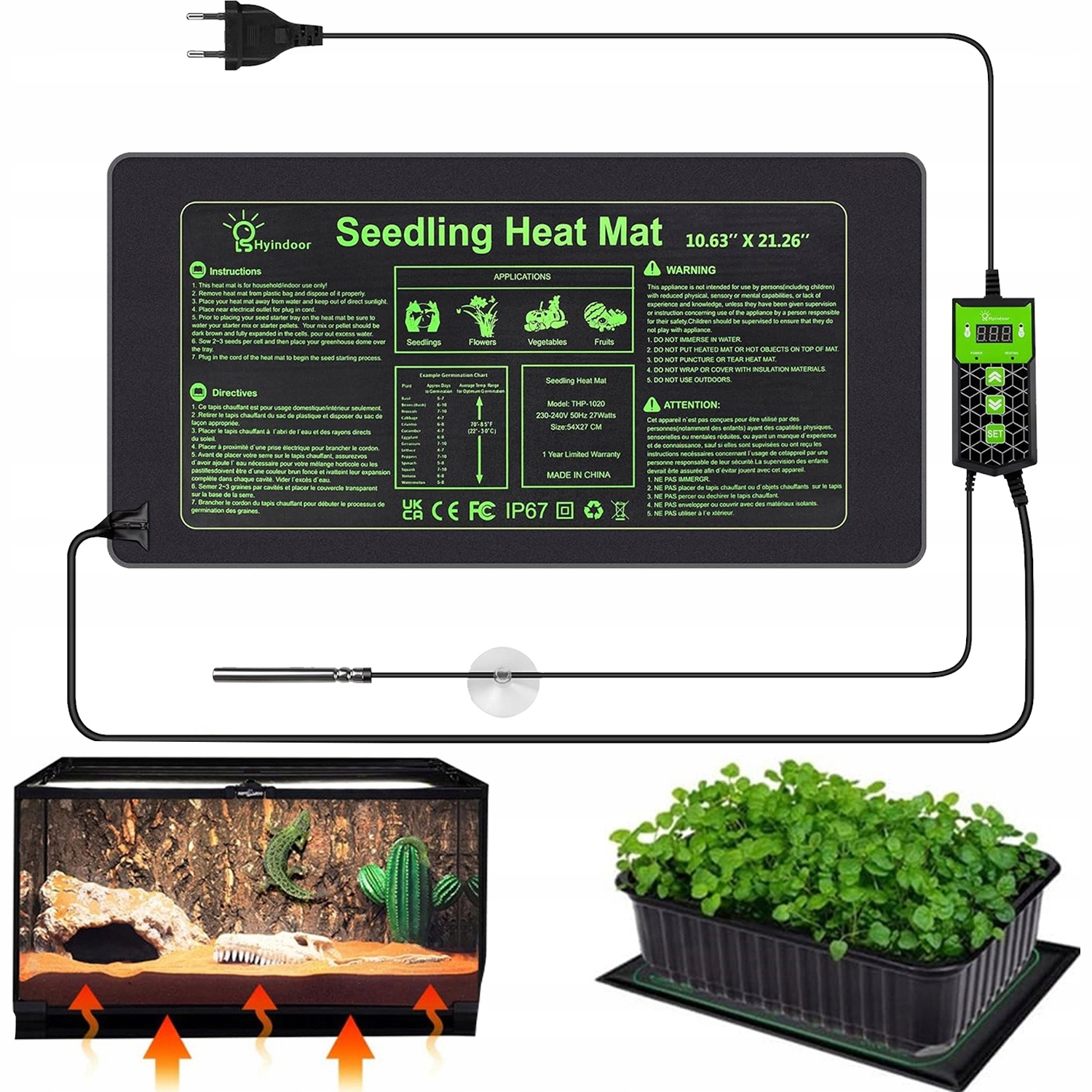 Levně Terrario Repti Pad 27W Vyhřívací Podložka S Energeticky Úspornou Regulací, Výkonná