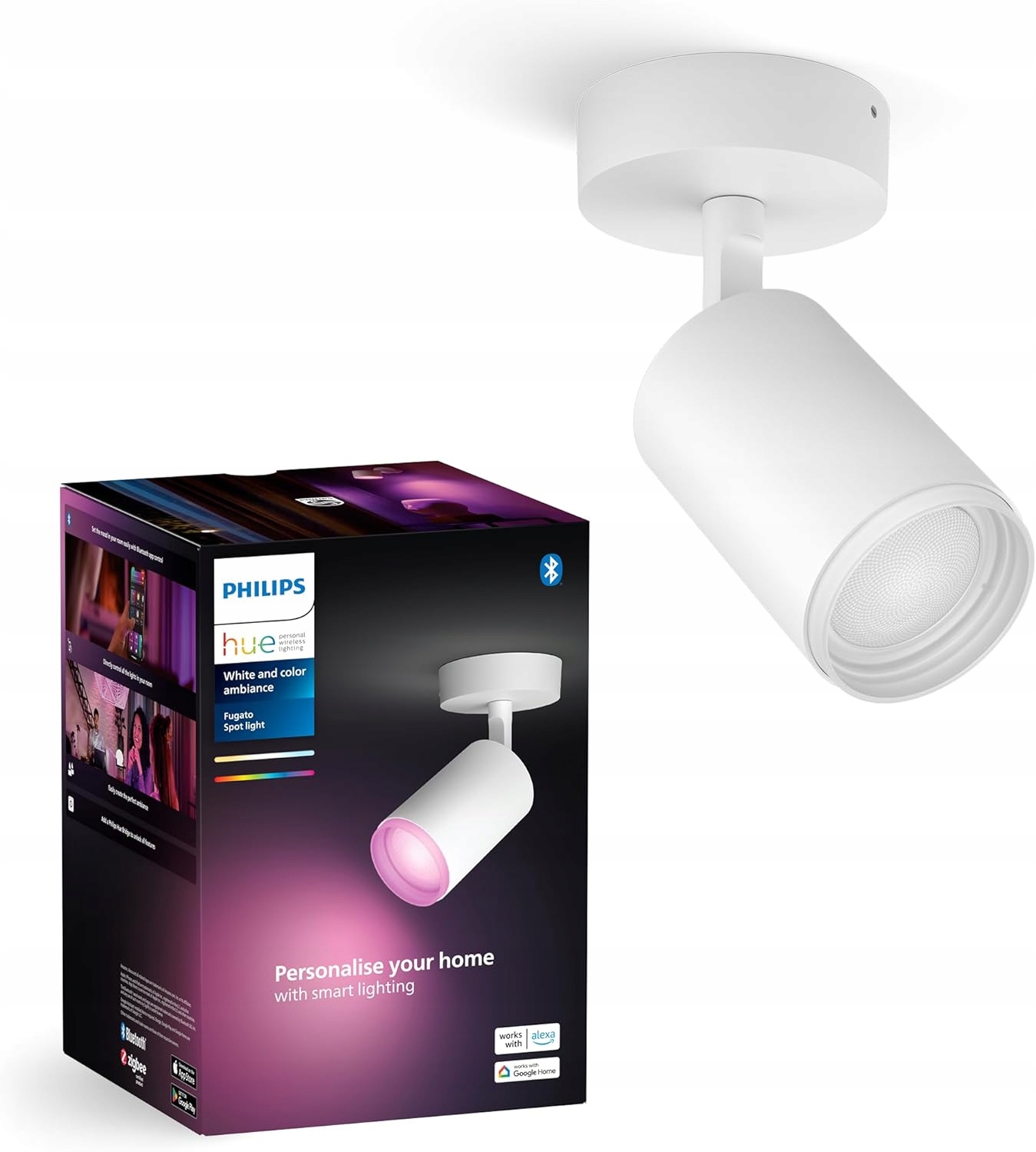 Led lampa Nástěnné svítidlo Reflektor GU10 Rgb Inteligentní Smart Fugato Philips Hue