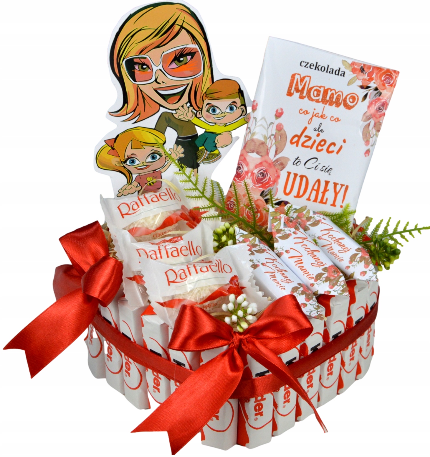 Srdce Z Čokoládek dárek pro maminku Den Matek narozeniny jmeninový set