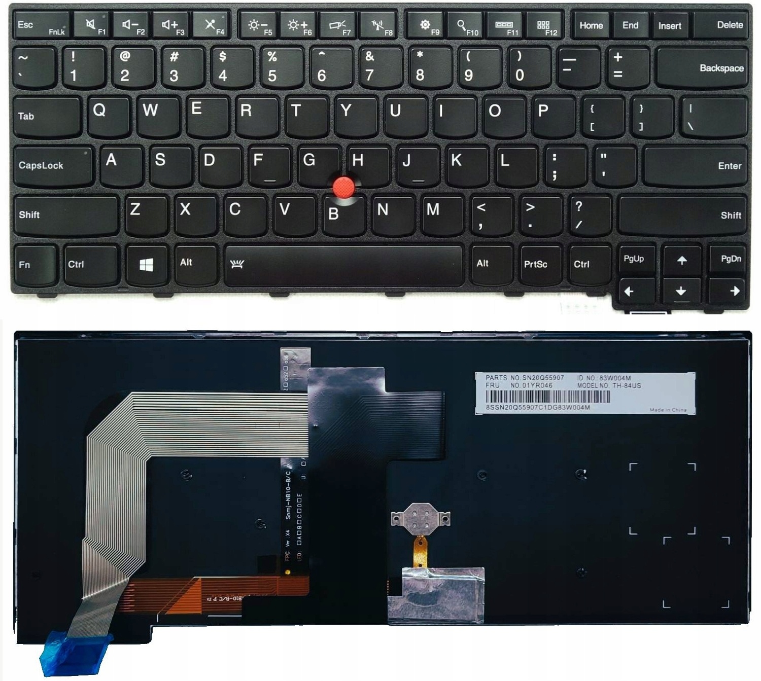 Klávesnice Pro Lenovo Thinkpad T460S T470S T460P T470P Led Podsvícená