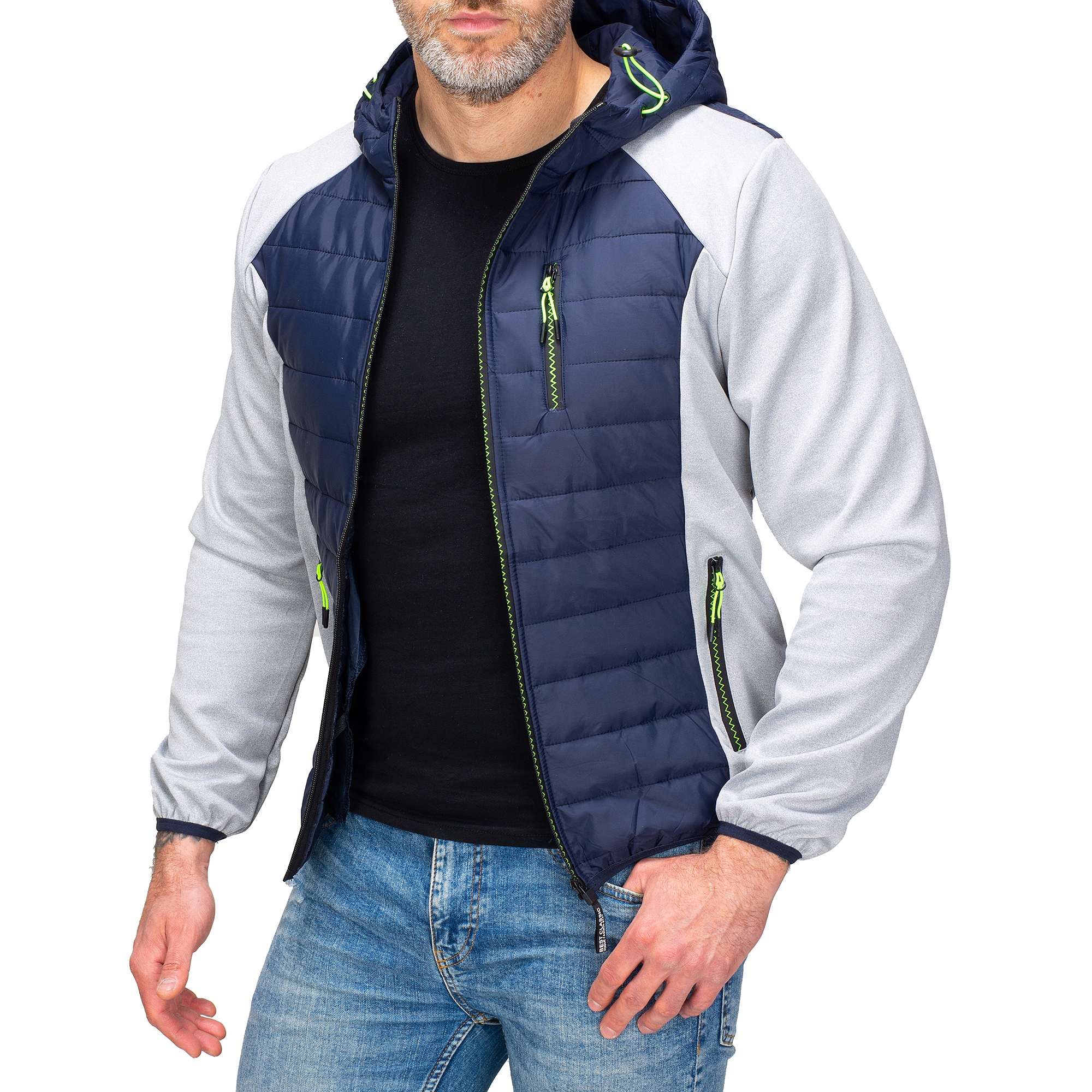 M910 roz. XL OCIEPLANA BLUZA / KURTKA Z KAPTUREM Rękaw długi rękaw