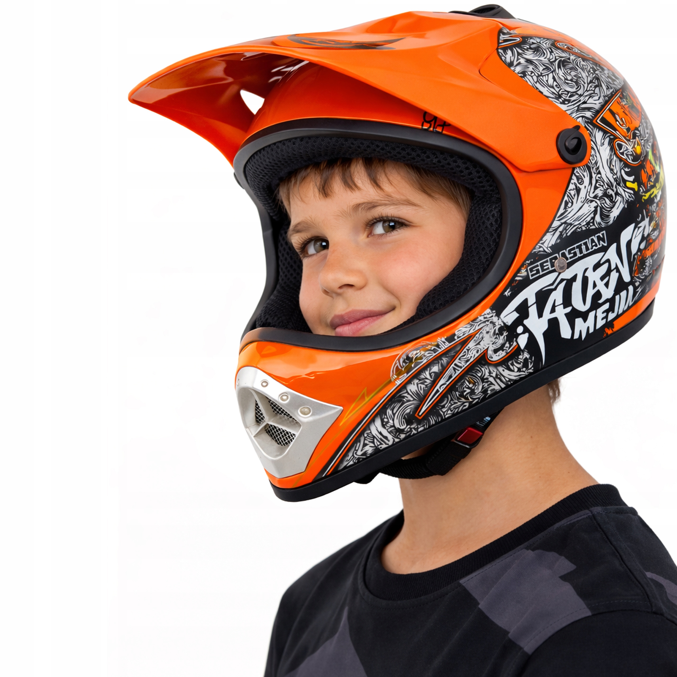 Kask dla dziecka Enduro Cross Quad Bmx Mtb Hulajnoga Elektryczna L 57-58cm