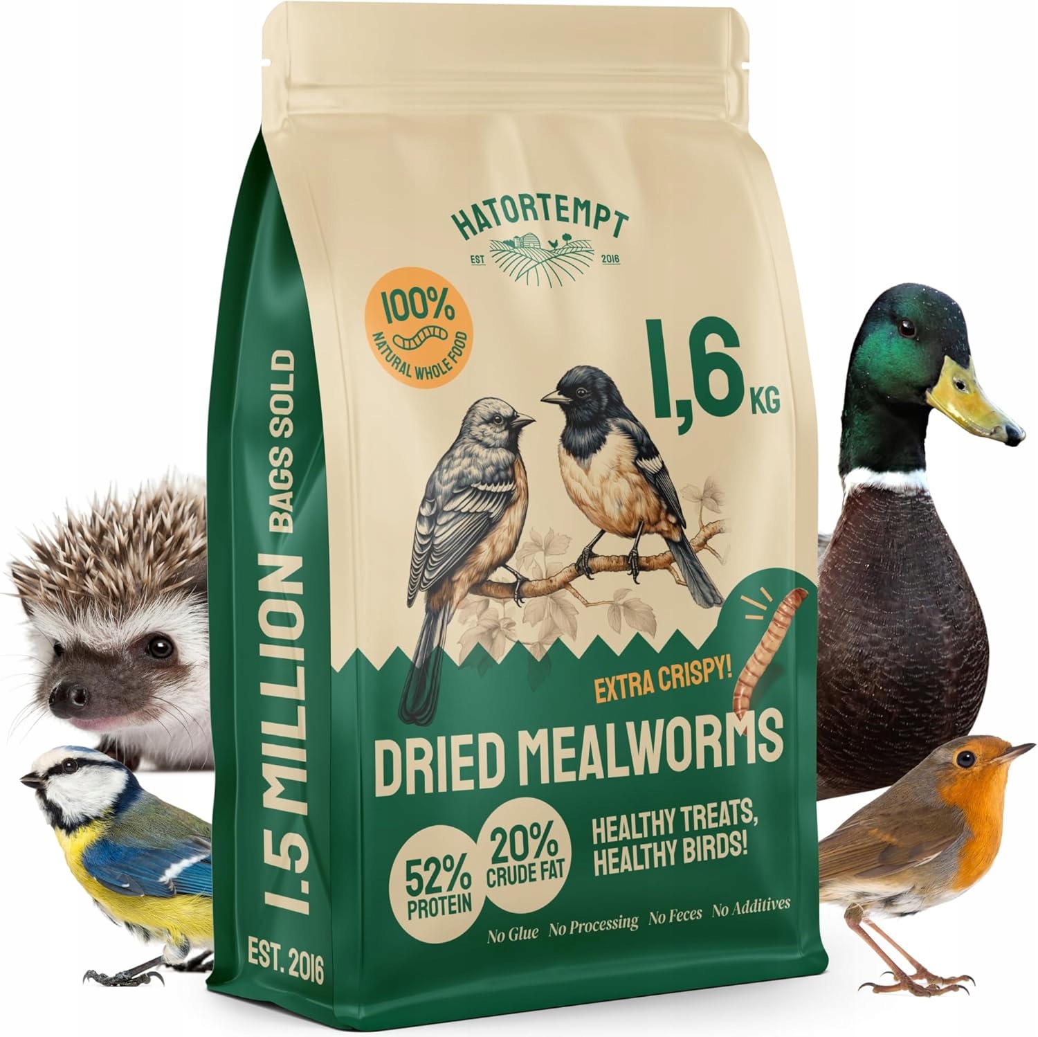 Krmivo pro ptáky a křečky Hlodavci Želvy Ryb Sušené Larvy Moučníku 1,6 kg