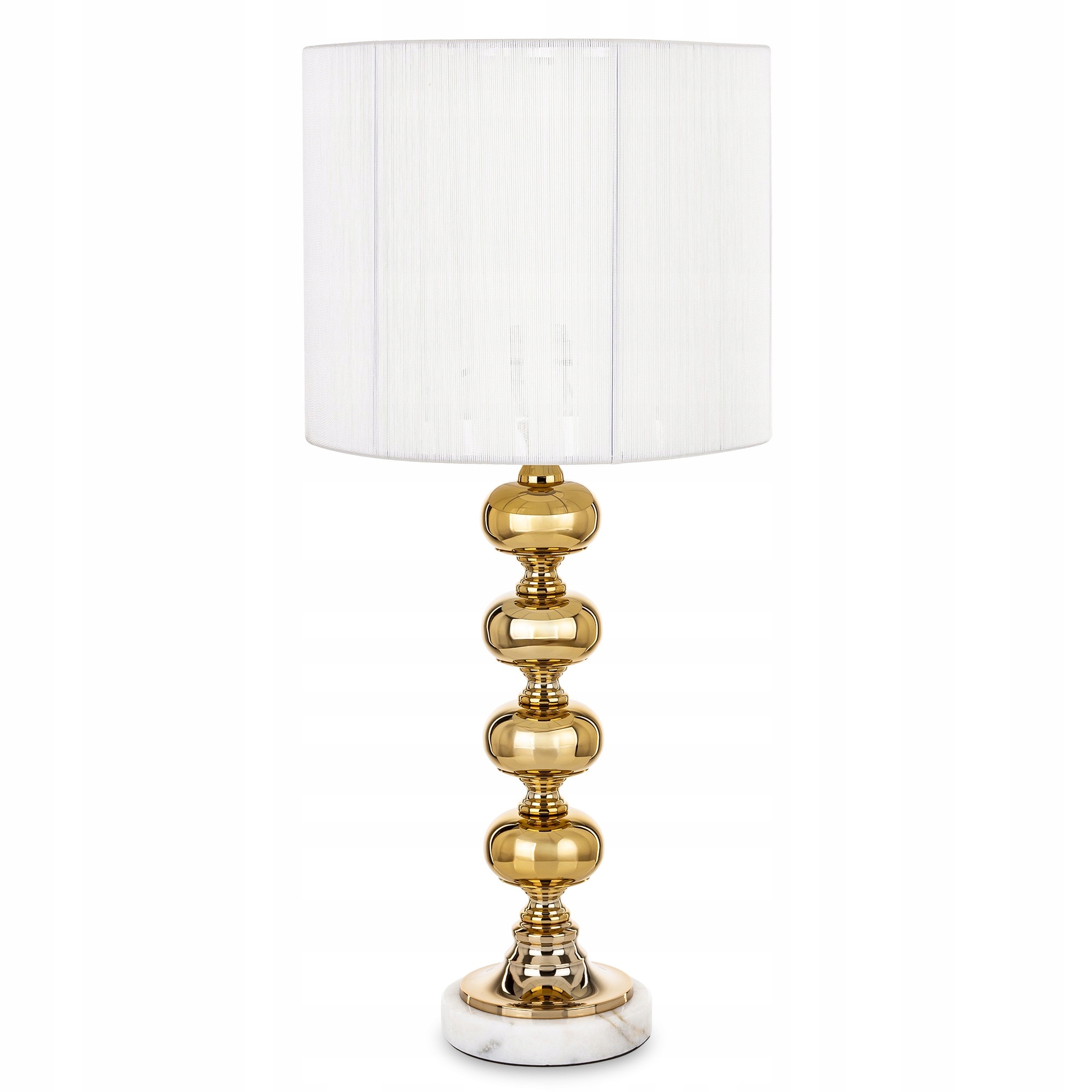 Elegantná stolová lampa s tienidlom – Zlato a Glamour krémová nočná lampa