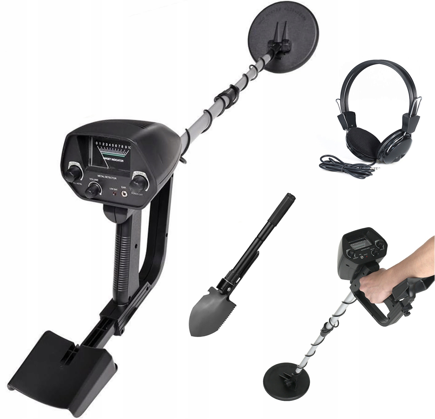 Podzemní Detektor Kovů Detektor Kovů Regulace Sluchátka Lopata