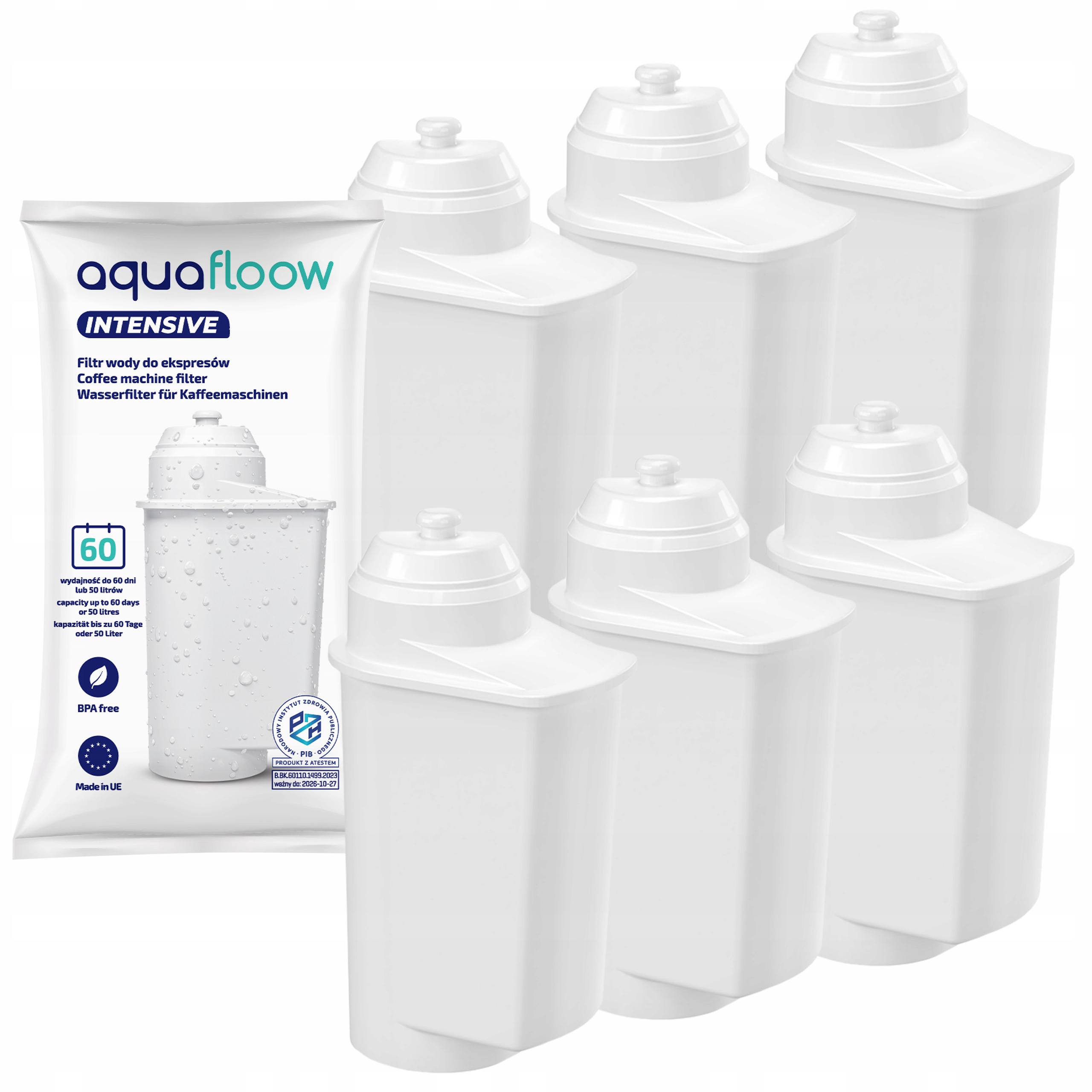 6X Filtr AquaFloow Invensive AF DO EKSPRESU SIEMENS EQ 3 EQ 5 EQ 6/9