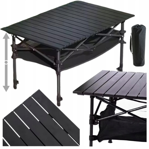 Turistický Skládací Kempingový Stolek, Přenosný, Nastavitelný Úložný Prostor