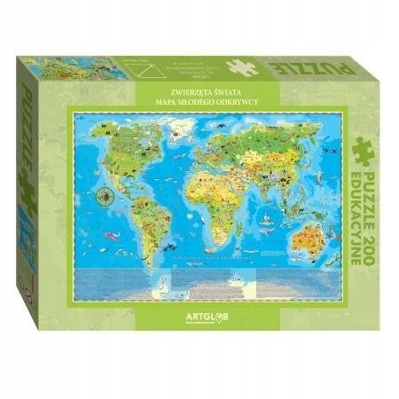

Puzzle 200 Zwierzęta Świata Młodego Odkrywcy
