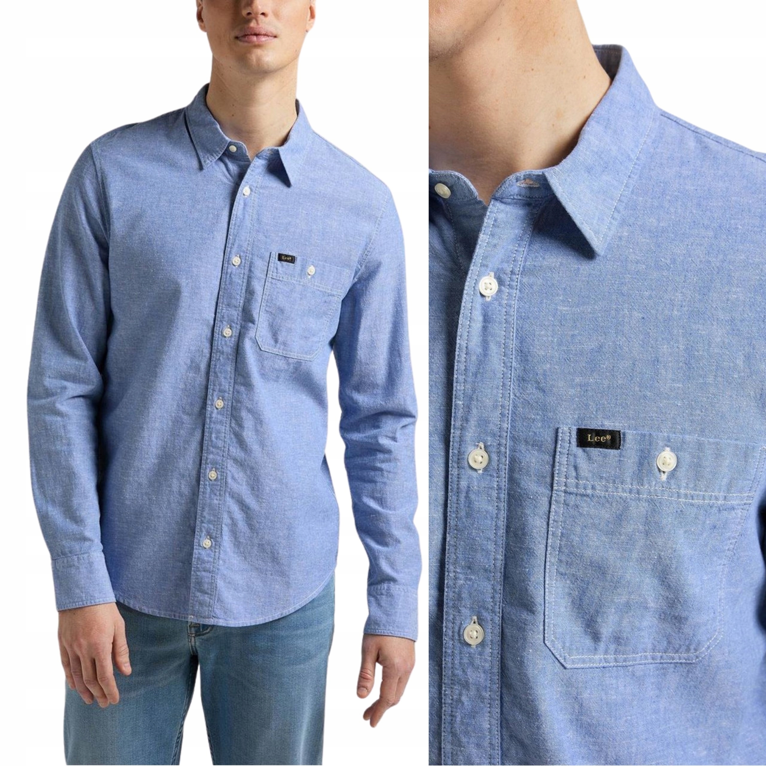 Lee modrá košile Leesure Shirt S
