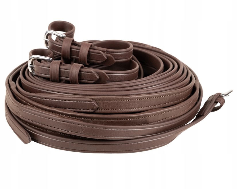 Cob trychtýř pro koně hnědá kůže Ideal Equestrian SLR802 pár