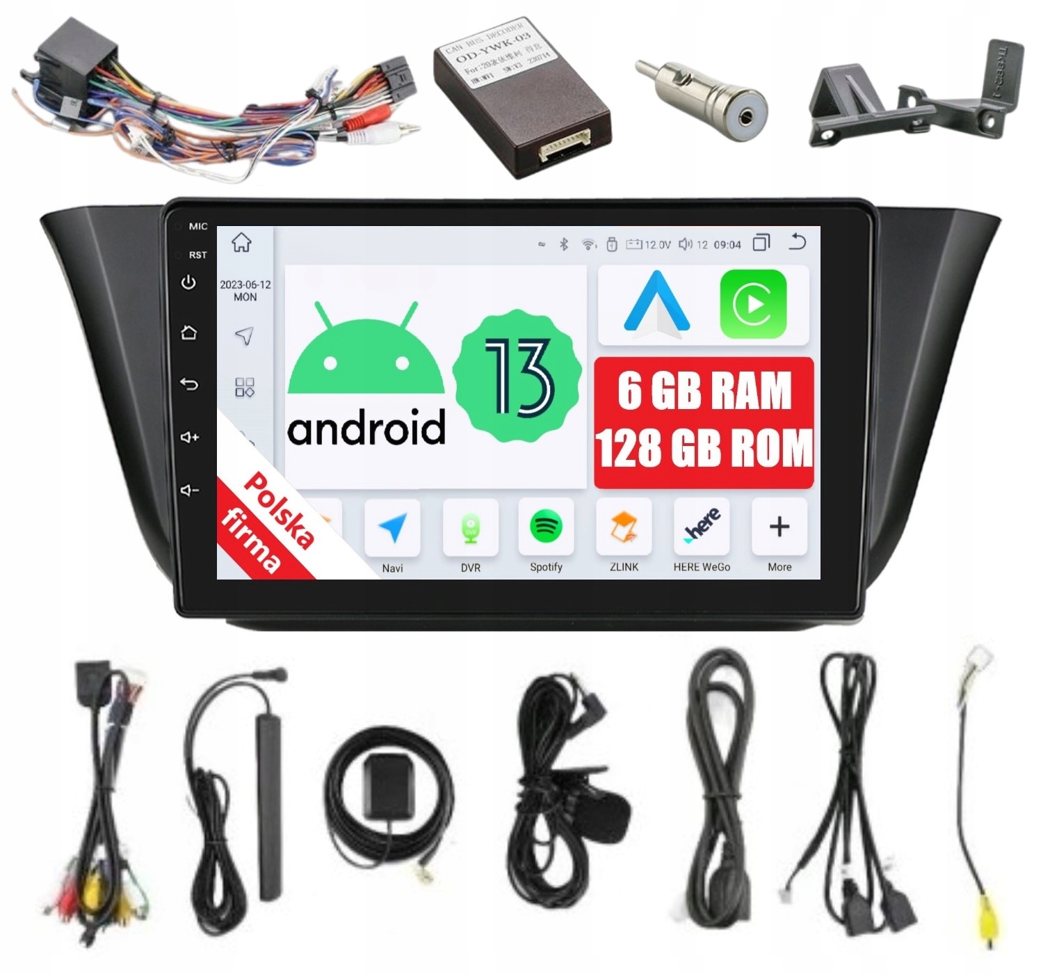 Rádio Navigace 2DIN Android Iveco Daily 6 VI 6/128 Gb Dsp Carplay Lte