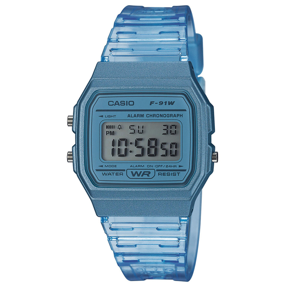Hodinky Casio Vintage F-91WS-2EF modrý řemínek