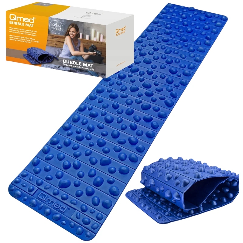 Jeżyk do masażu stóp. Mata na płaskostopie i koślawość. Bubble Mat Qmed