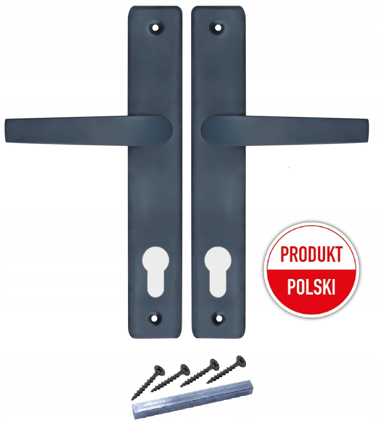 

Klamka Klamki Do Furtki Grafit Płaski Szyld 90mm