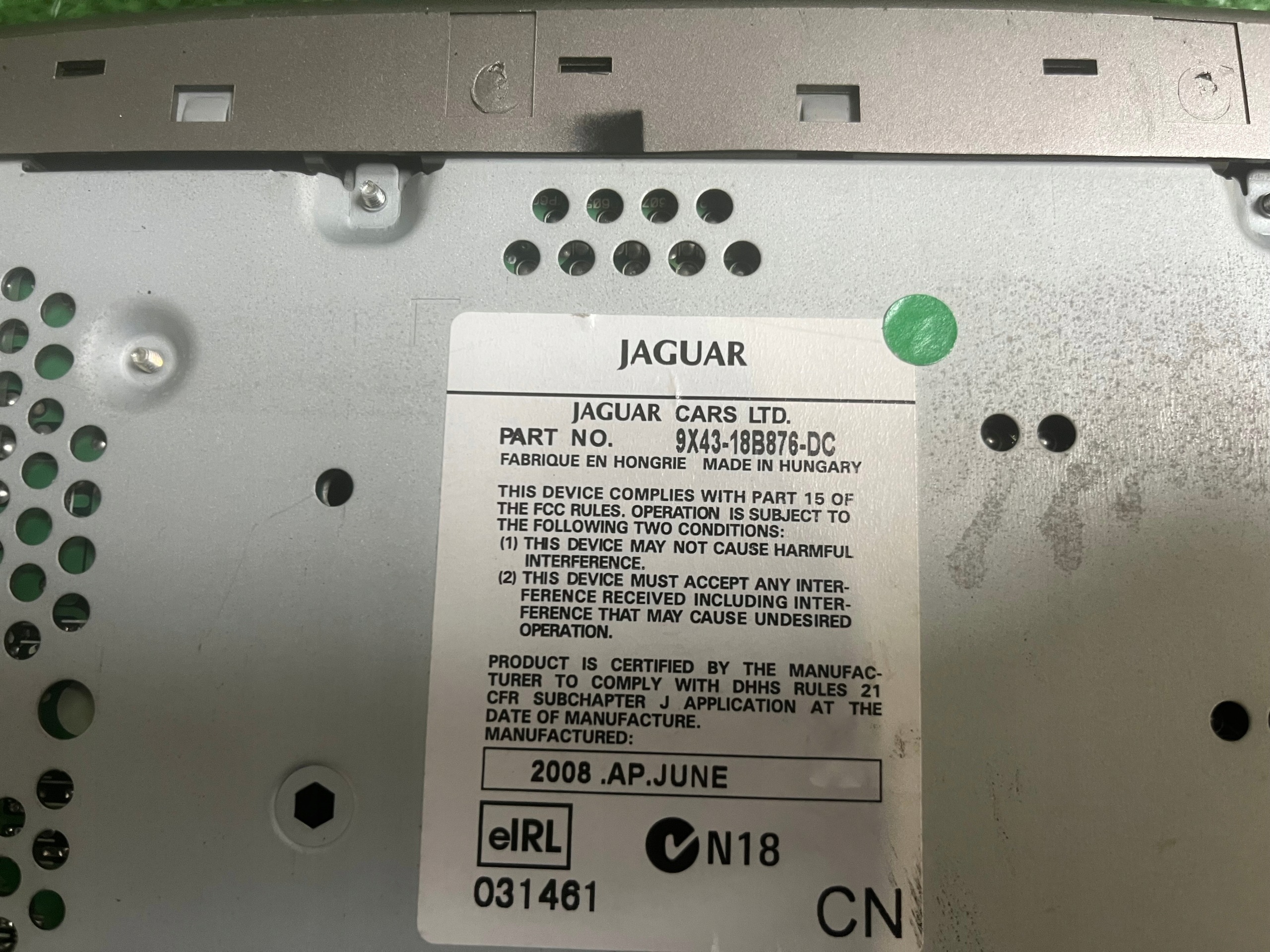 RADIO FABRYCZNE CD JAGUAR X-TYPE 9X43-18B876-DC