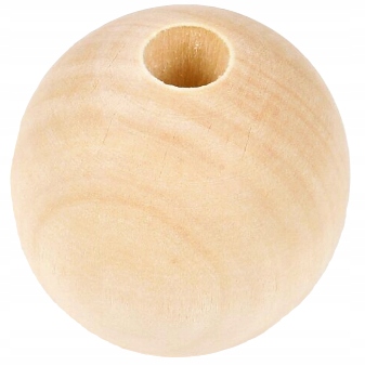 Korale kulki drewniane surowe decoupage 14mm 10szt