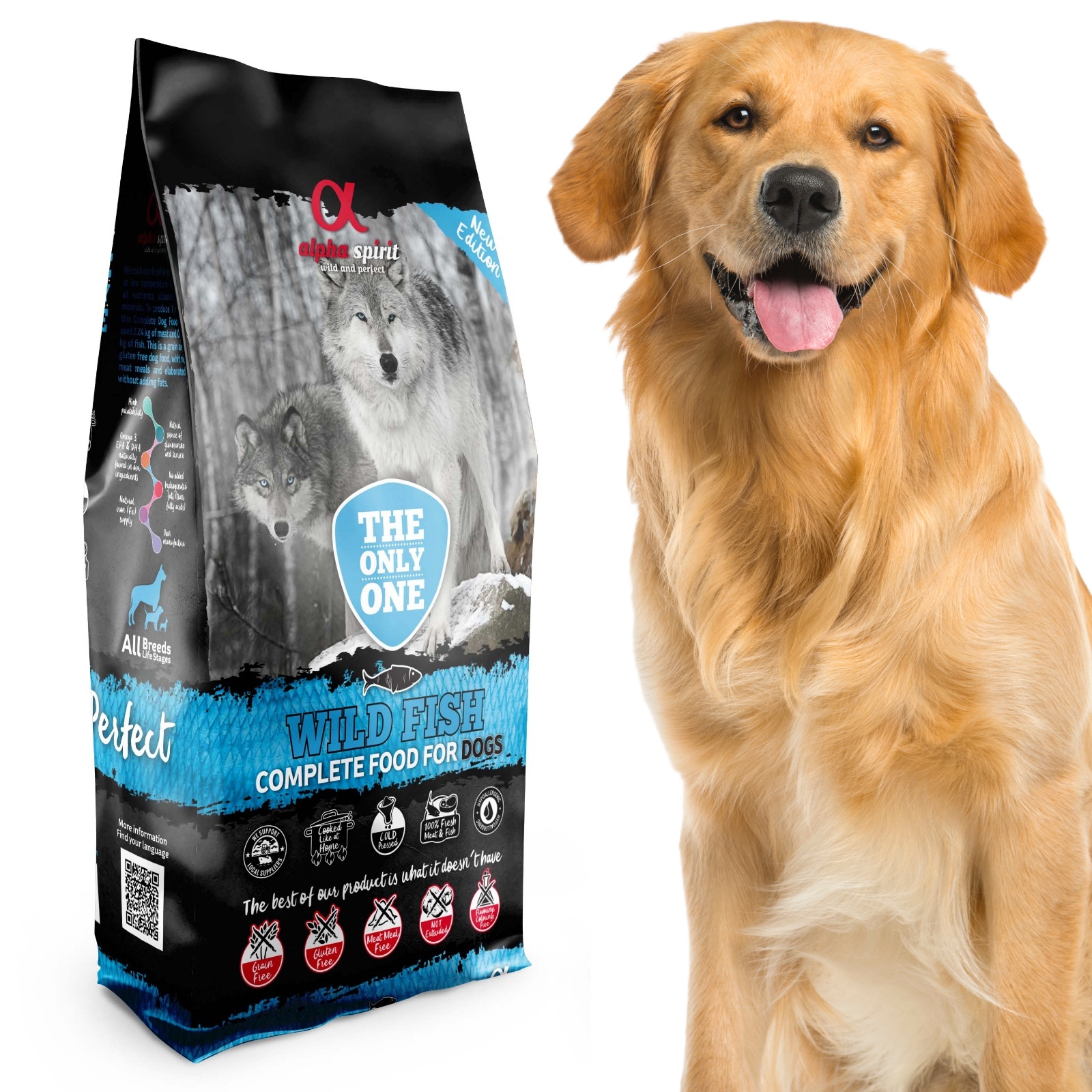 Alpha Spirit Wild Fish 12kg Sucha Karma z Rybami dla Psów