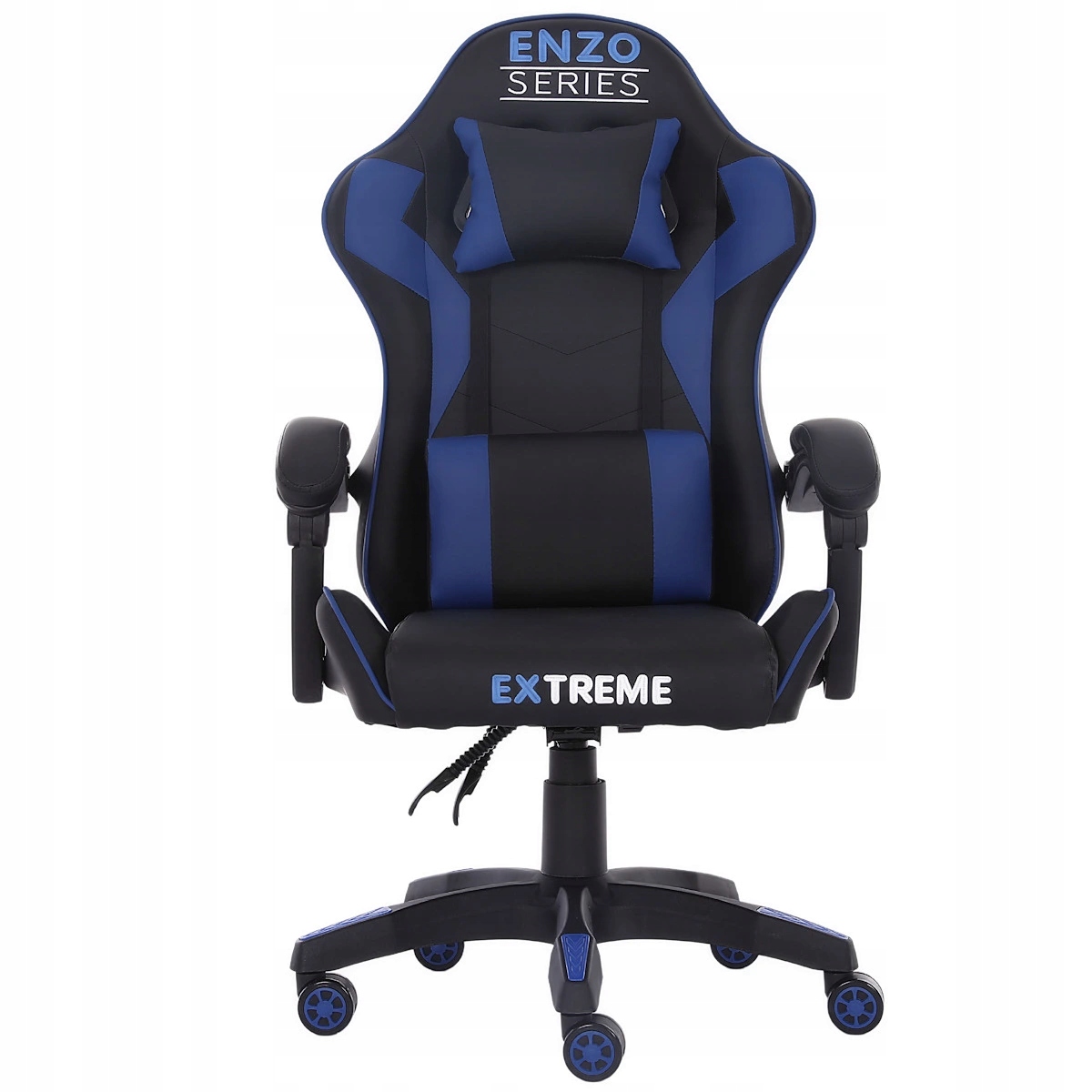 Herní Křeslo Enzo Black/Blue Modrý Kubákový Vip Kancelářský Hráč