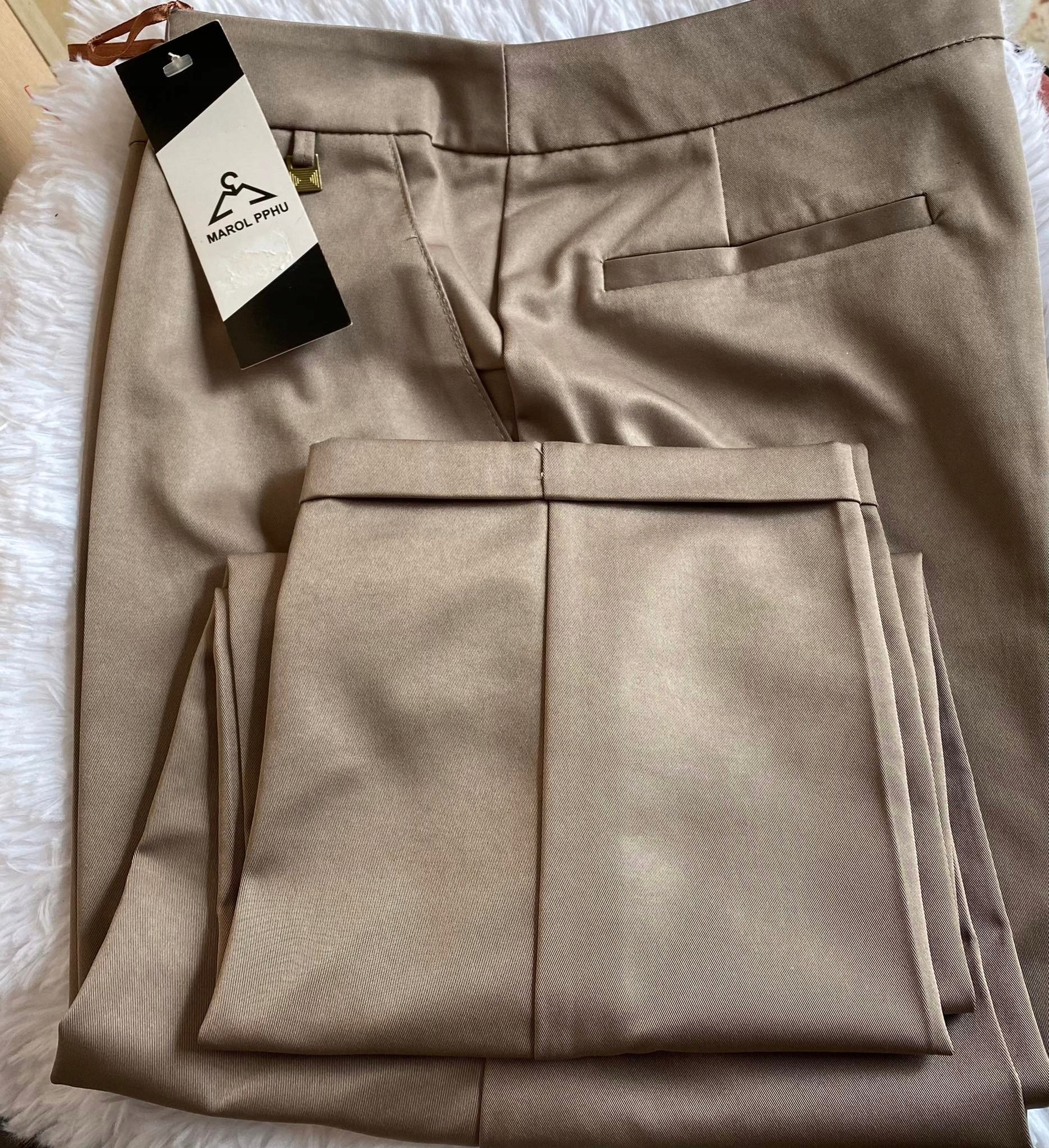 Béžové dámské cigaretové kalhoty Marol velikost 42