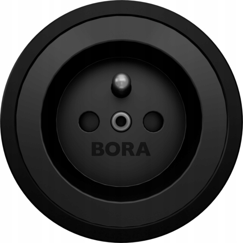 Zásuvka typ E All Black Bora Classic Usteab