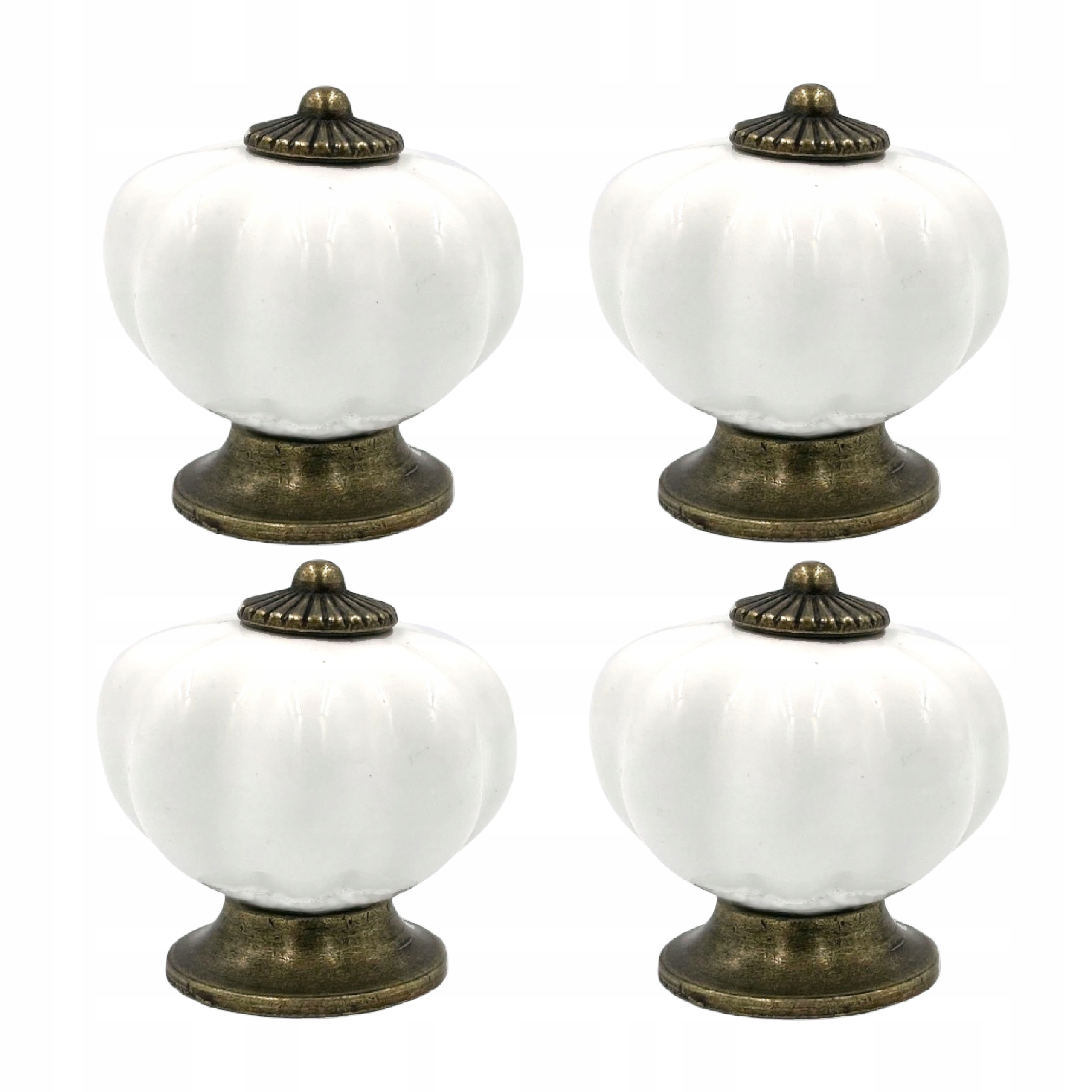 

4szt Gałka meblowa retro dynia piękna porcelanowa