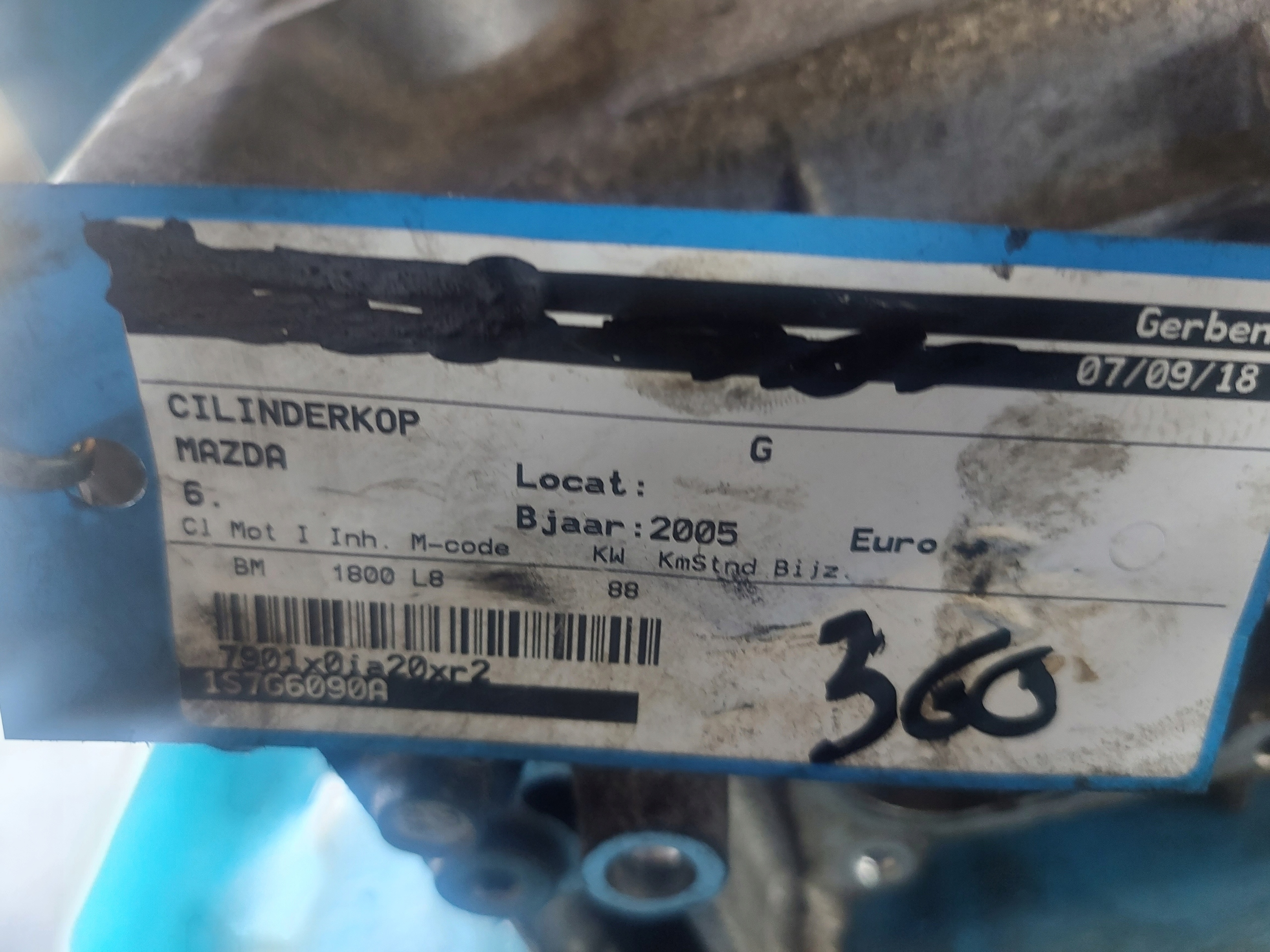 TESTATA MAZDA 6 2005 R 1.8 16V LB