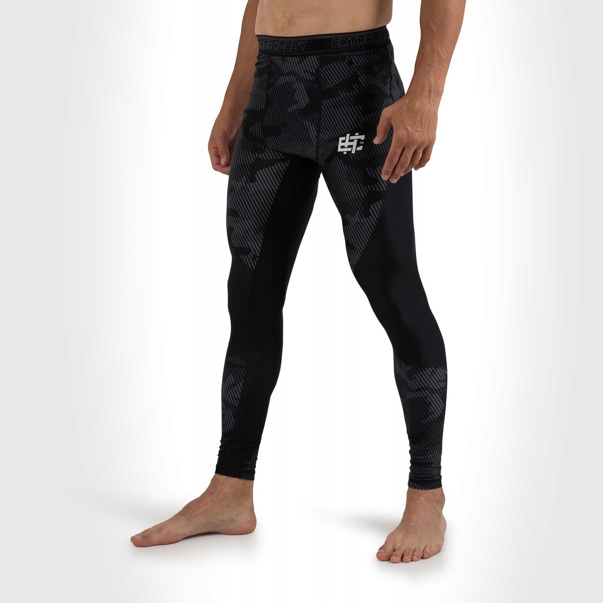 Legginsy Sportowe Męskie do MMA BJJ czarne HAVOC S EXTREME HOBBY Rozmiar S