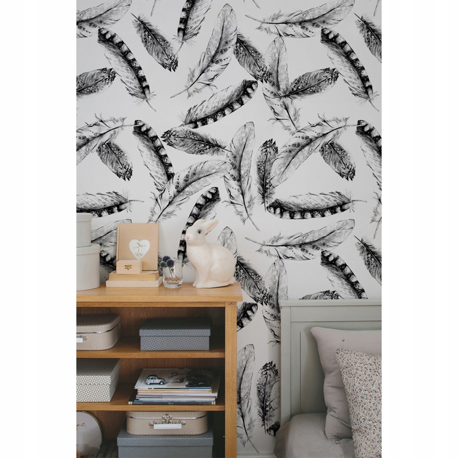 

Fototapeta ścienna Akwarelowy wzór piór 360x250 cm