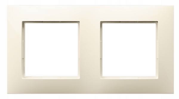 RAMKA DO WŁĄCZNIKÓW I GNIAZD ECRU PODWÓJNA