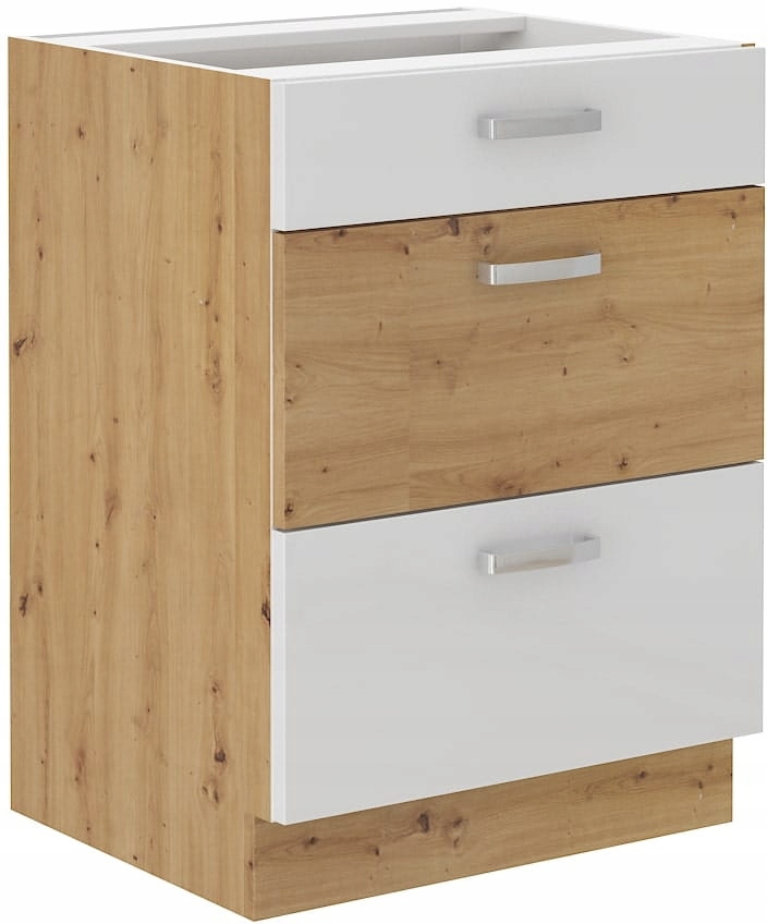 Kuchyňská Skříňka 3 Zásuvky 60 CM Přední Mdf Bílá