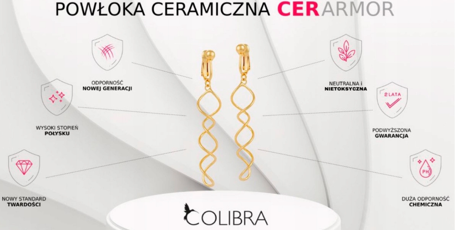 Złote Kolczyki Niebieskie Serca dla Dziewczynki Malutkie Biżuteria Colibra Kod producenta p14769