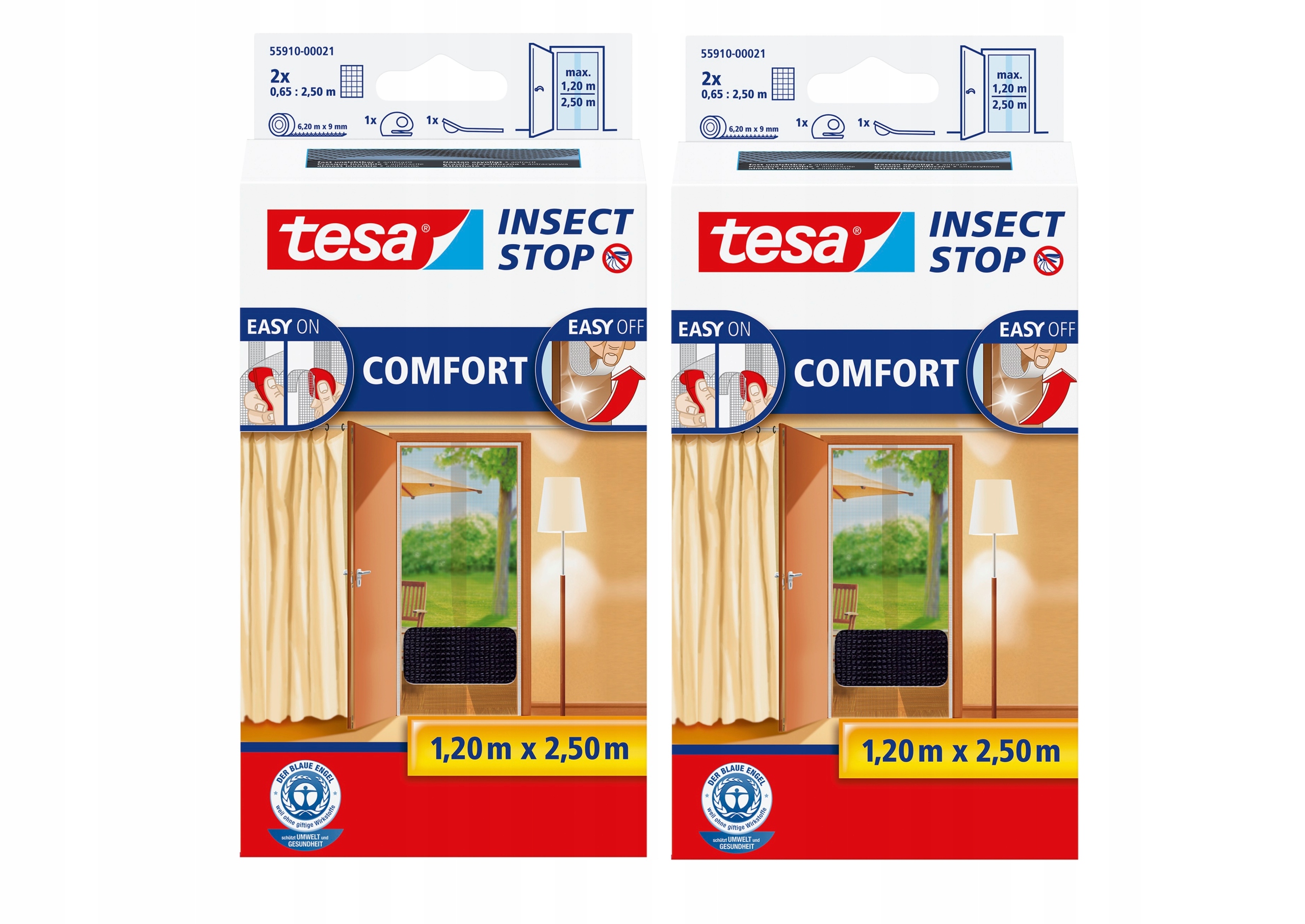 

Moskitiera na drzwi tesa Comfort 1,2x2,5m czarnax2