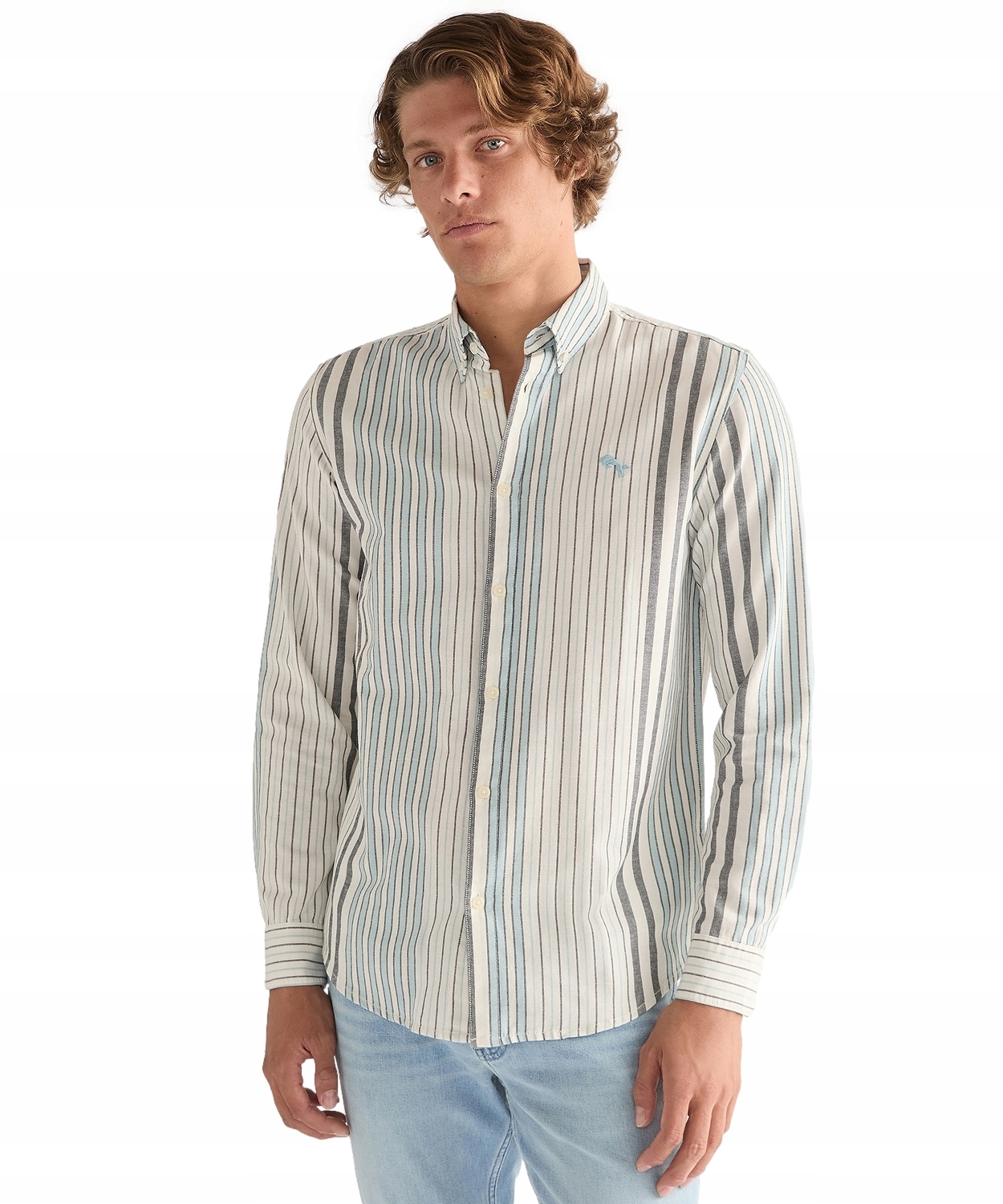 Košile Wrangler Oxford Shirt 112378098 White Blue L