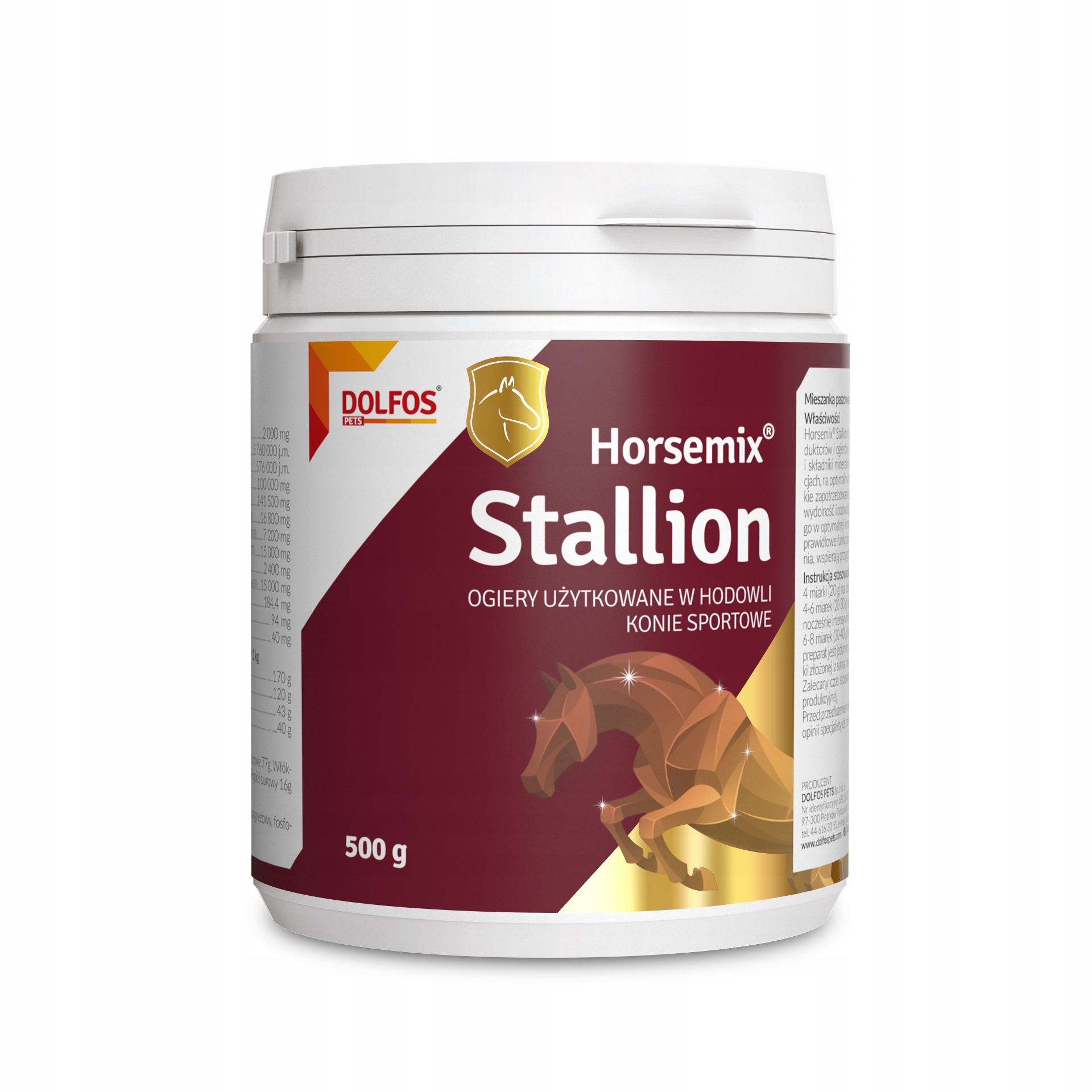 Witaminy Dla Ogierów DOLFOS Koni Sportowych HORSEMIX Stallion 170 Tabletek