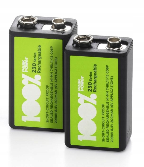 Akumulator 9V 6F22 100% Peak Power (GP) 230mah Marka Inna