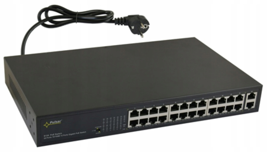 Switch Pulsar S124 24 porty PoE/PoE+ czarny