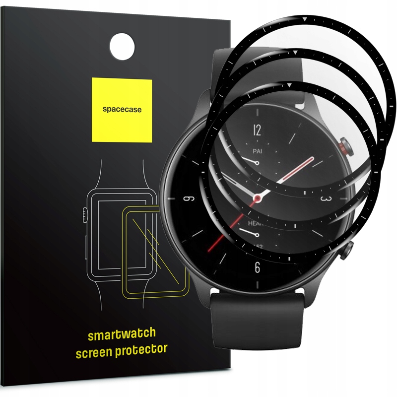 

3X Pełne Szkło hybrydowe SpaceCase do Amazfit GTR2