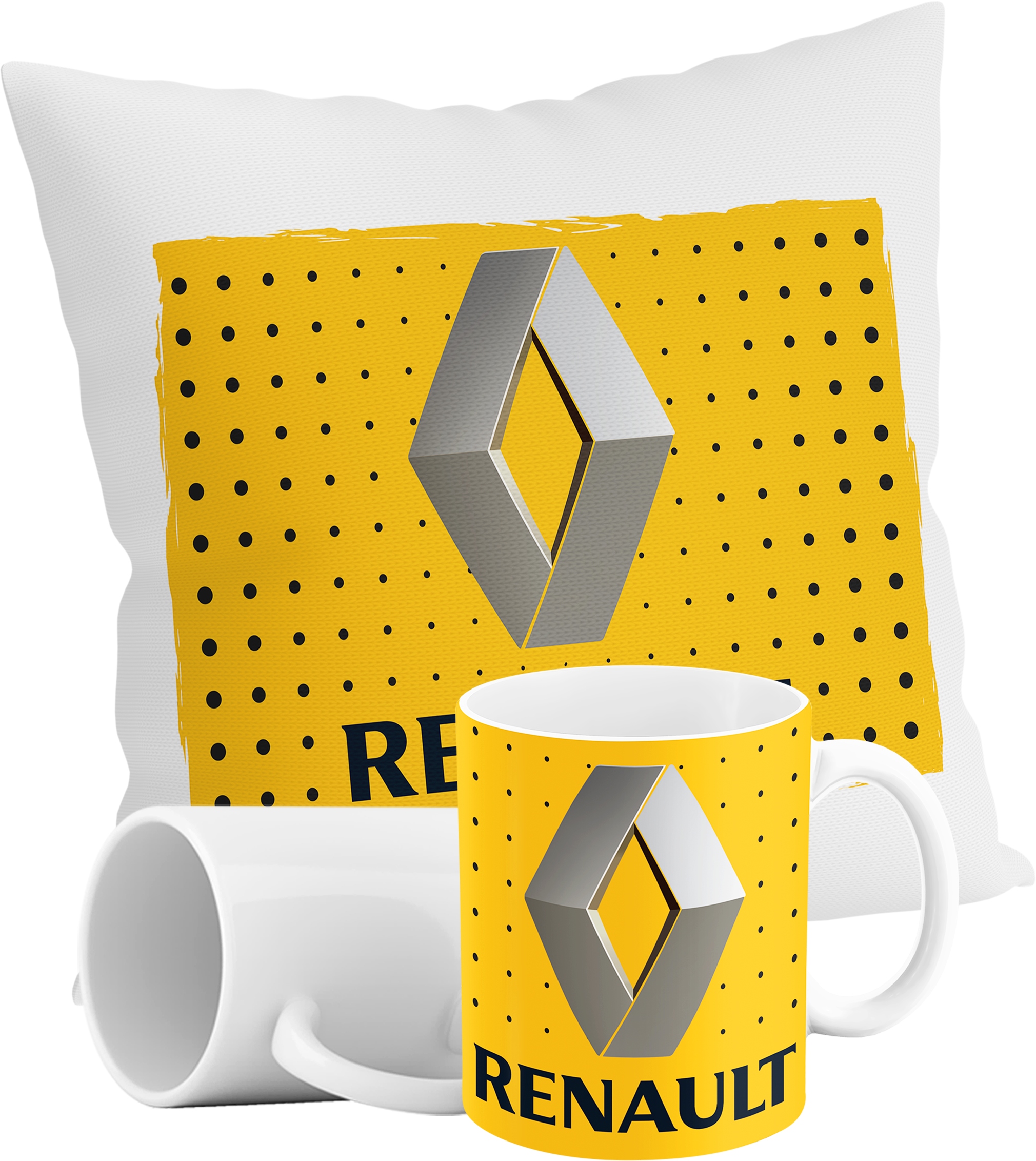 

Zestaw Kubek Poduszka Renault Auto Logo Motyw