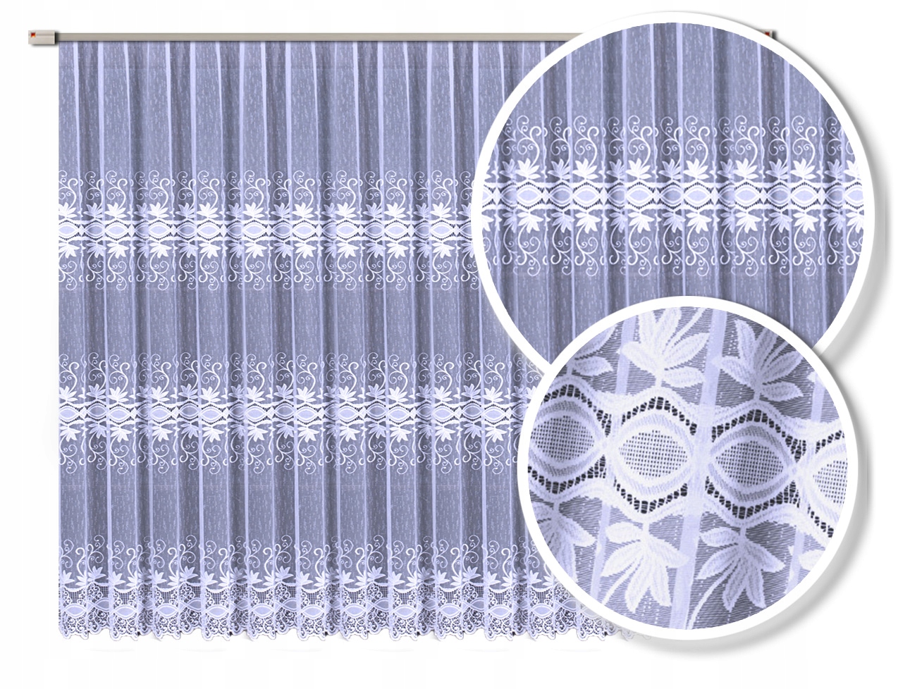 

Firanka Szyta Pod Wymiar ŻAKARDOWA/230+TAŚMA Wp